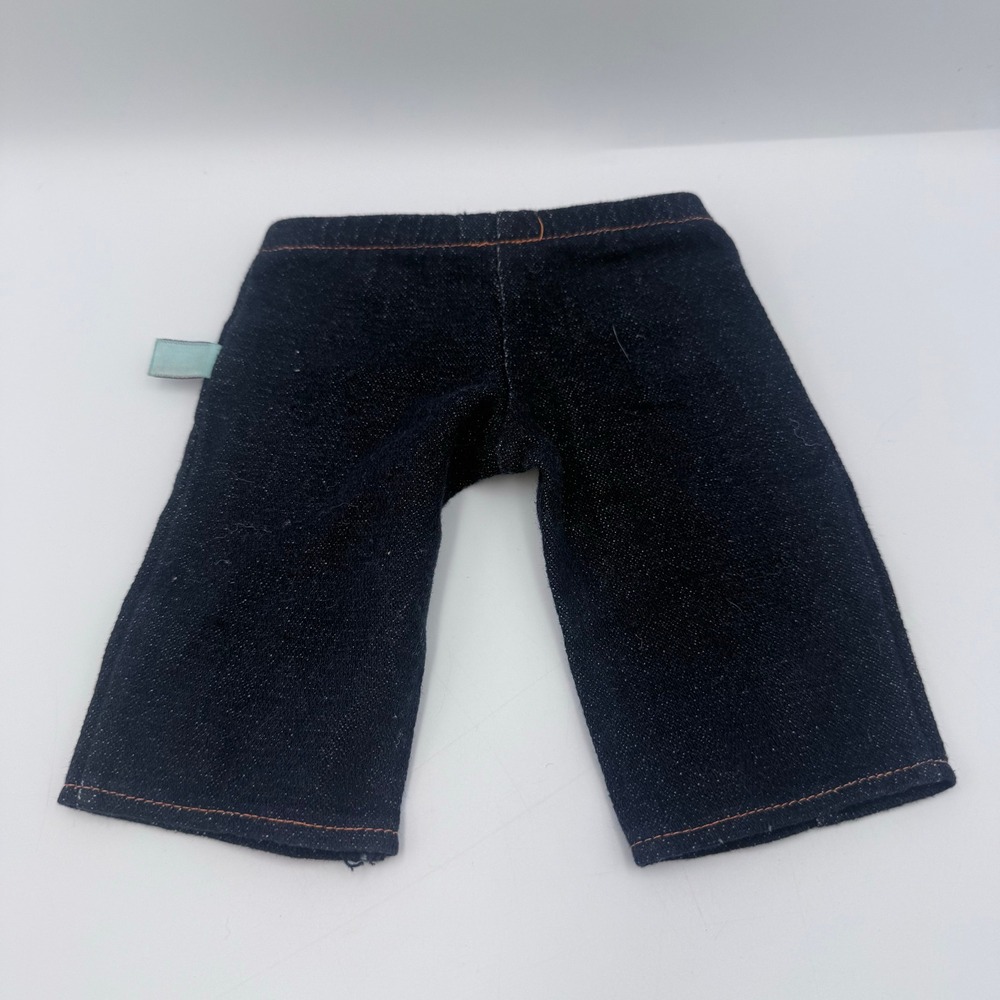 American Girl Doll Dark Wash Denim Jeans Orange Contrast Stitching 18 Inch Doll